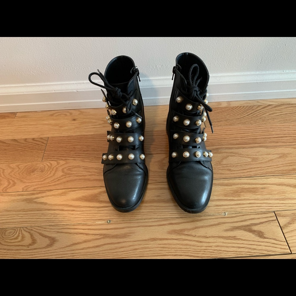 Zara leather booties